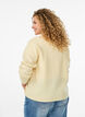 Gebreide cardigan met kraag en knopen, Geel, Model image number 2