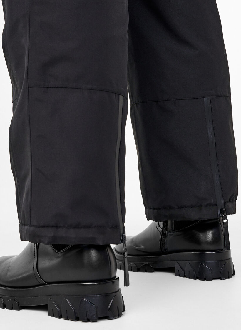 Skibroek met zakken en verstelbare taille, Zwart, Model image number 4