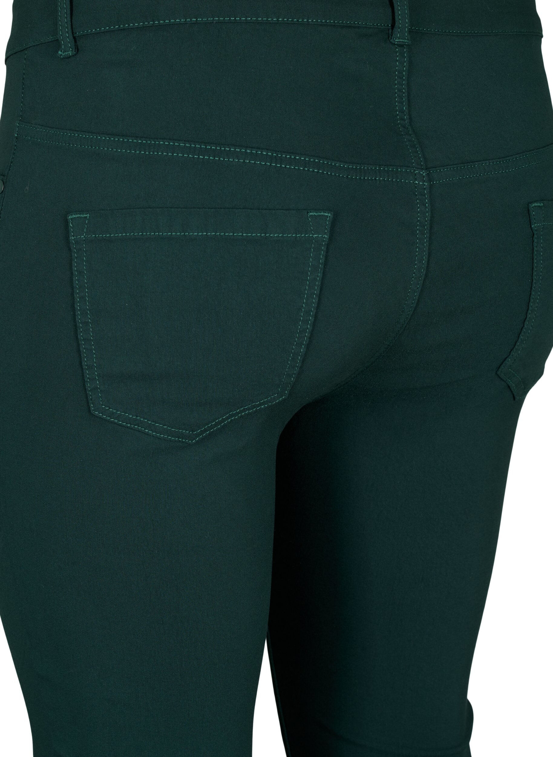 ZizziSlim fit broek met zakken, Groen, Packshot image number 3