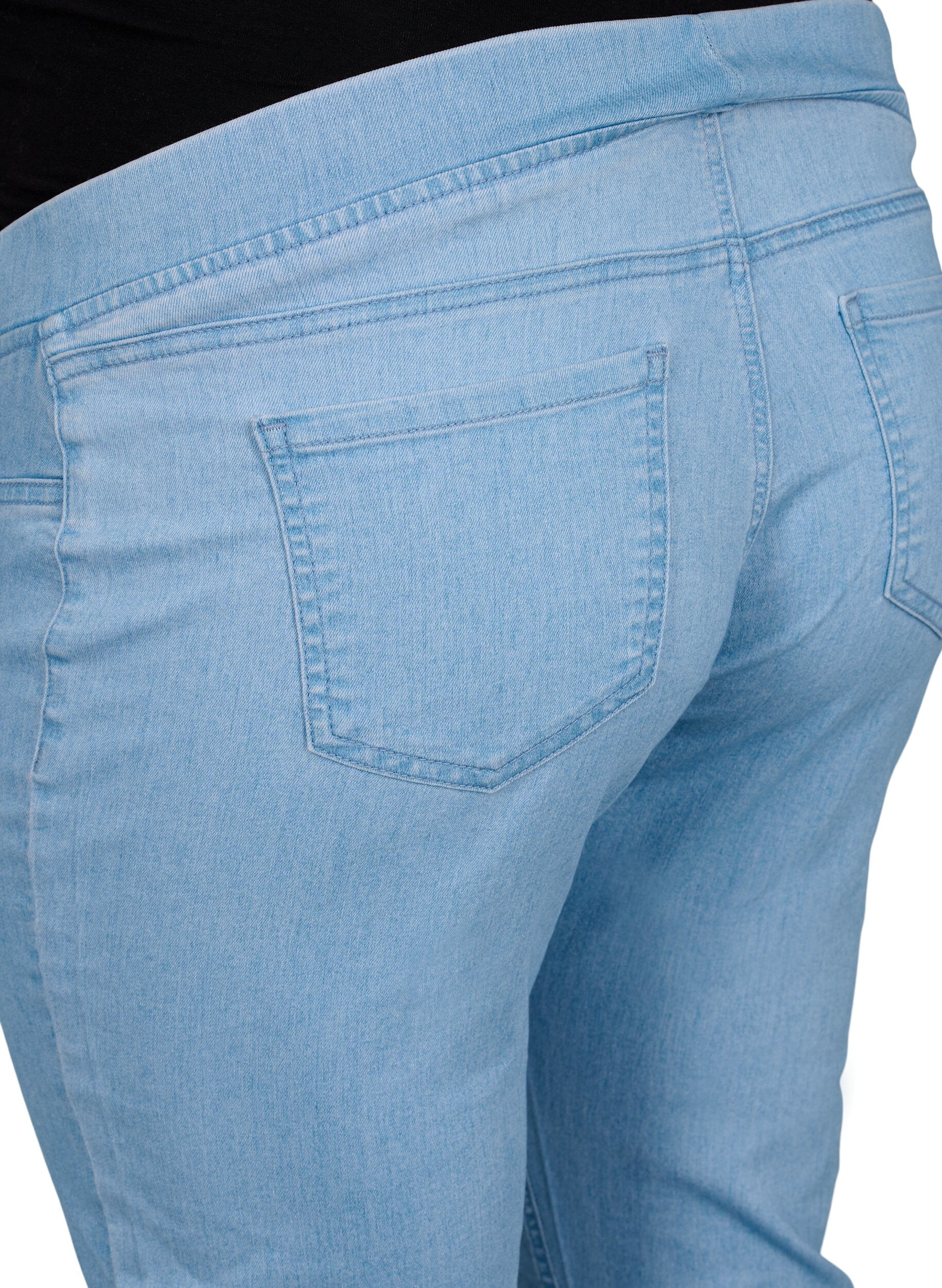 ZizziZwangerschapsjeggings met achterzakken, Blauw, Packshot image number 3
