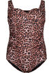 Badpak met drapering en gewatteerde cups, Leopard, Packshot image number 0