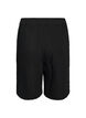 Los katoenen mousseline shorts met een hoge taille, Zwart, Packshot image number 1
