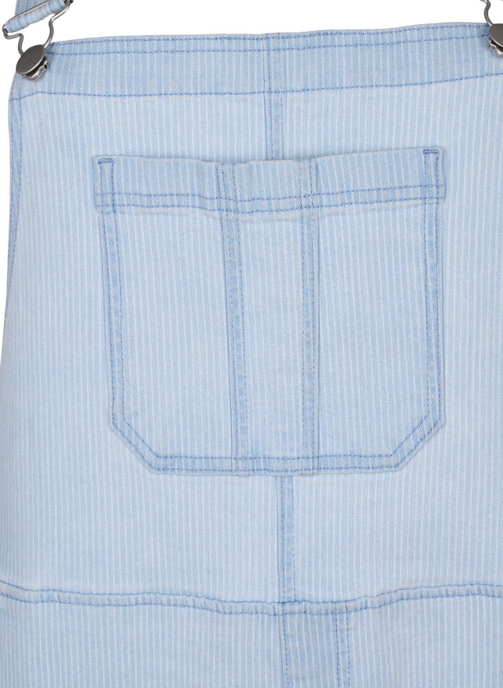 Gestreepte denim overall, Blauw, Packshot image number 2