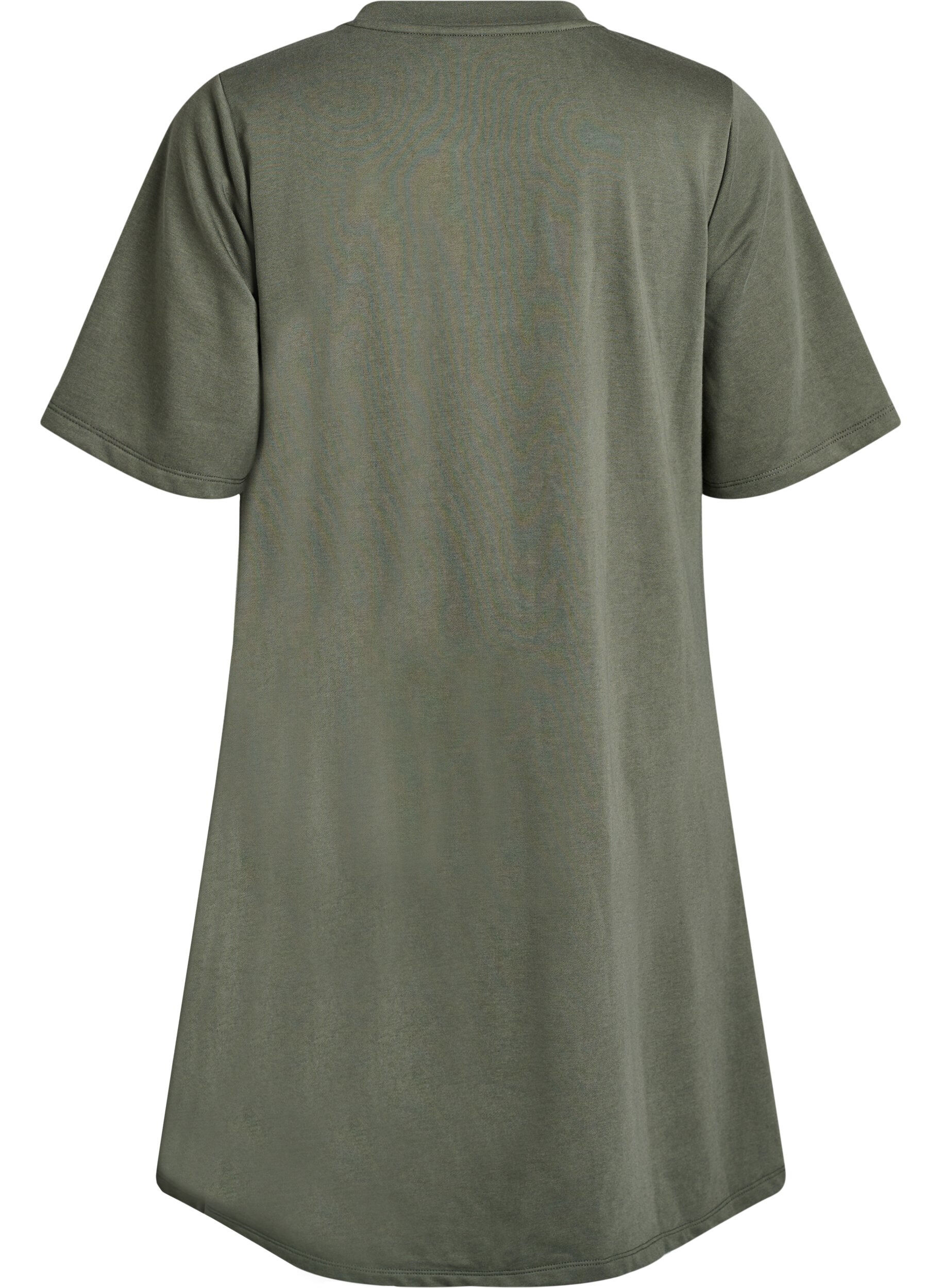 ZizziKnielange jerseyjurk met zakken en A-lijn vorm, Groen, Packshot image number 1