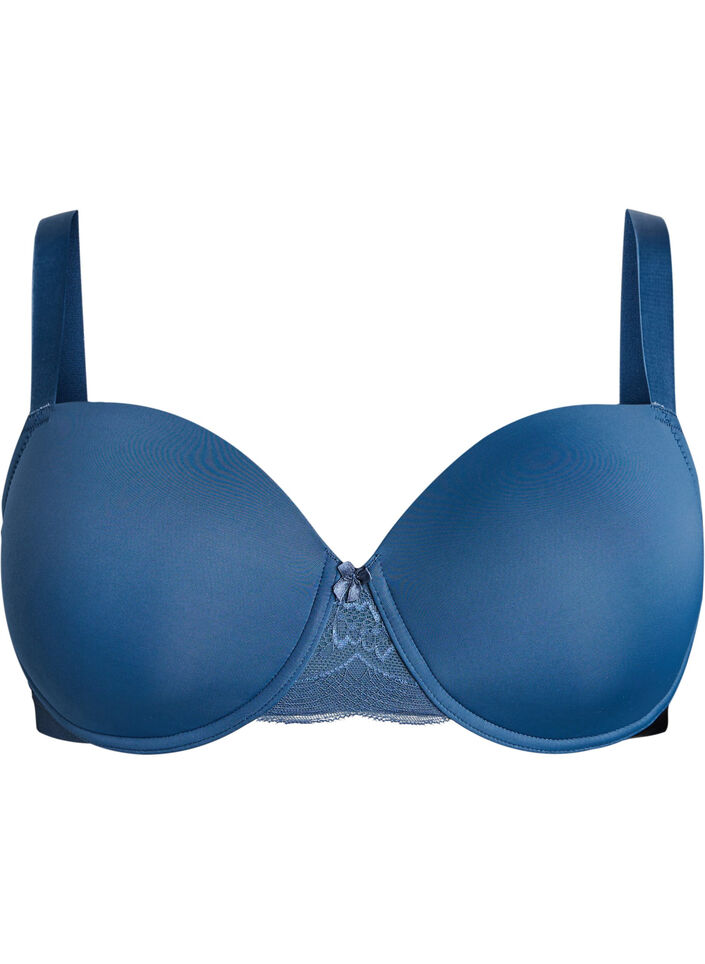 Soutien-gorge moul&eacute; avec r&eacute;sille, Bleu, Packshot image number 0