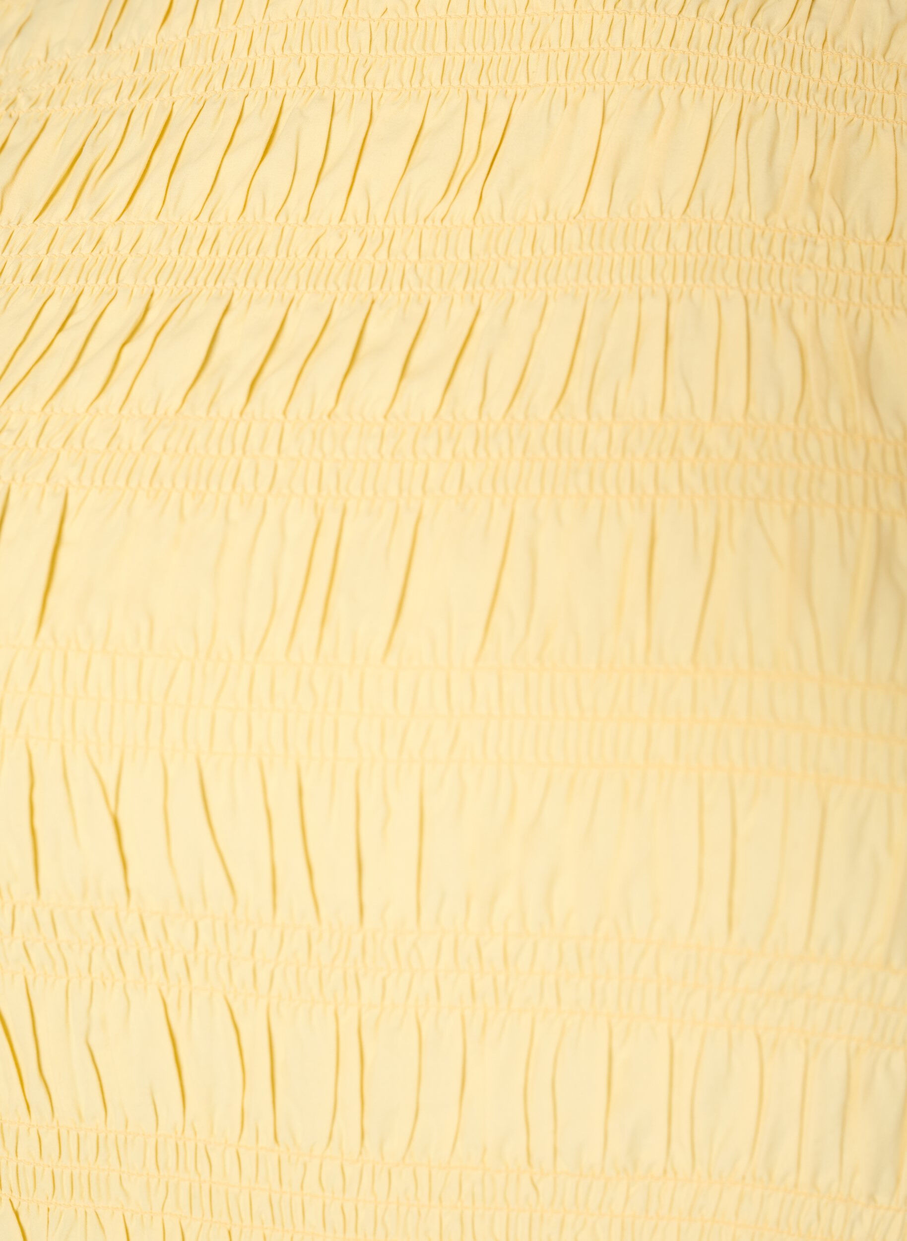 ZizziSmocktop met boothals en peplumzoom, Geel, Packshot image number 2