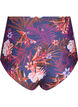 Gestreept bikinibroekje met hoge taille, Paars, Packshot image number 1