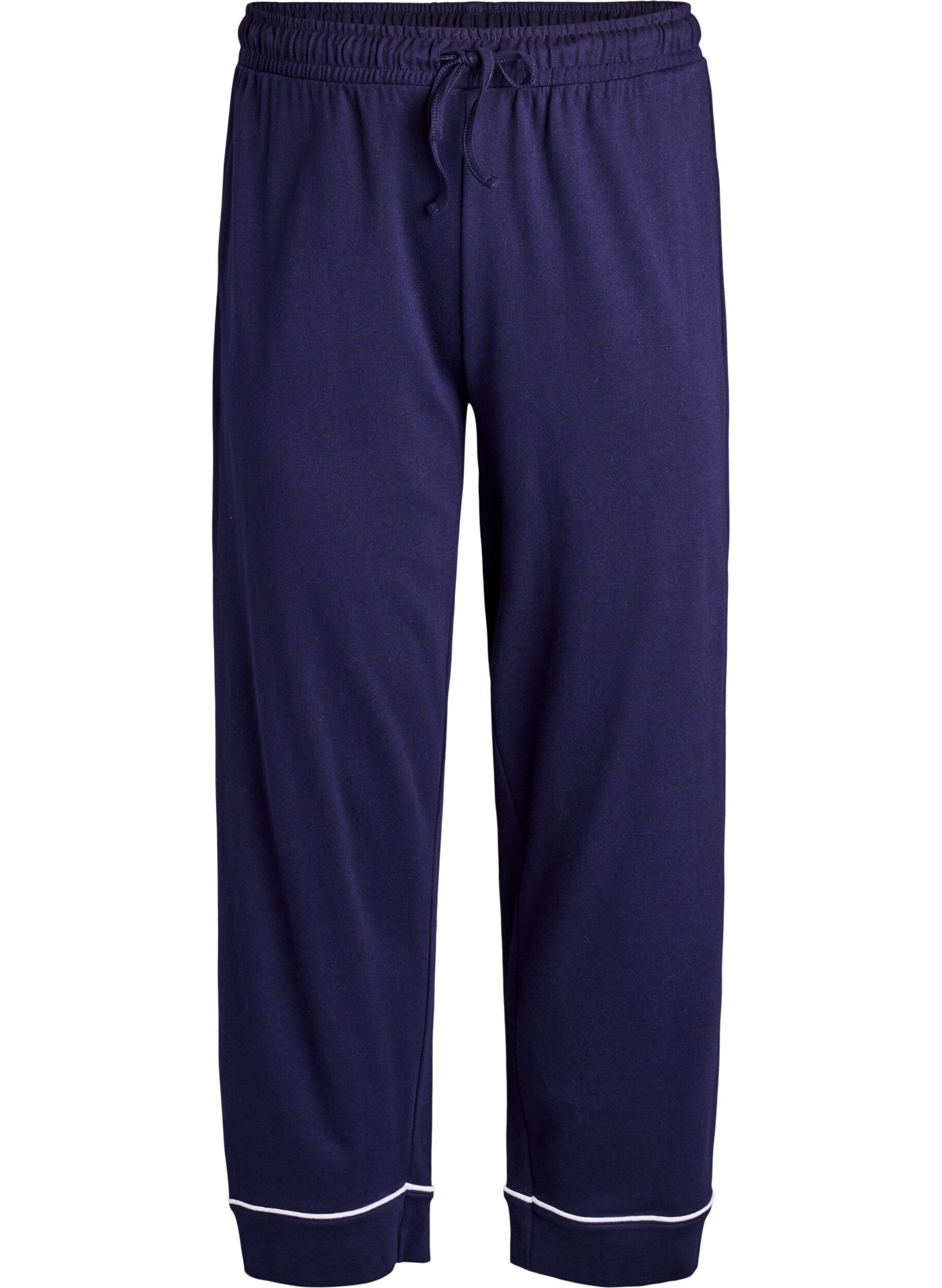 Katoenen pyjamabroek met hoge taille