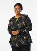 Blouse met lange mouwen en bloemenprint, Zwart, Model image number 0