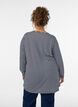Gedessineerde blouse met lange mouwen, Blauw, Model image number 2