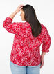 Katoenen blouse met bloemenprint, Rood, Model image number 2