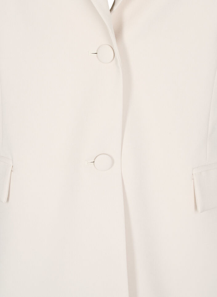 Klassieke blazer met knoopsluiting, Beige, Packshot image number 2