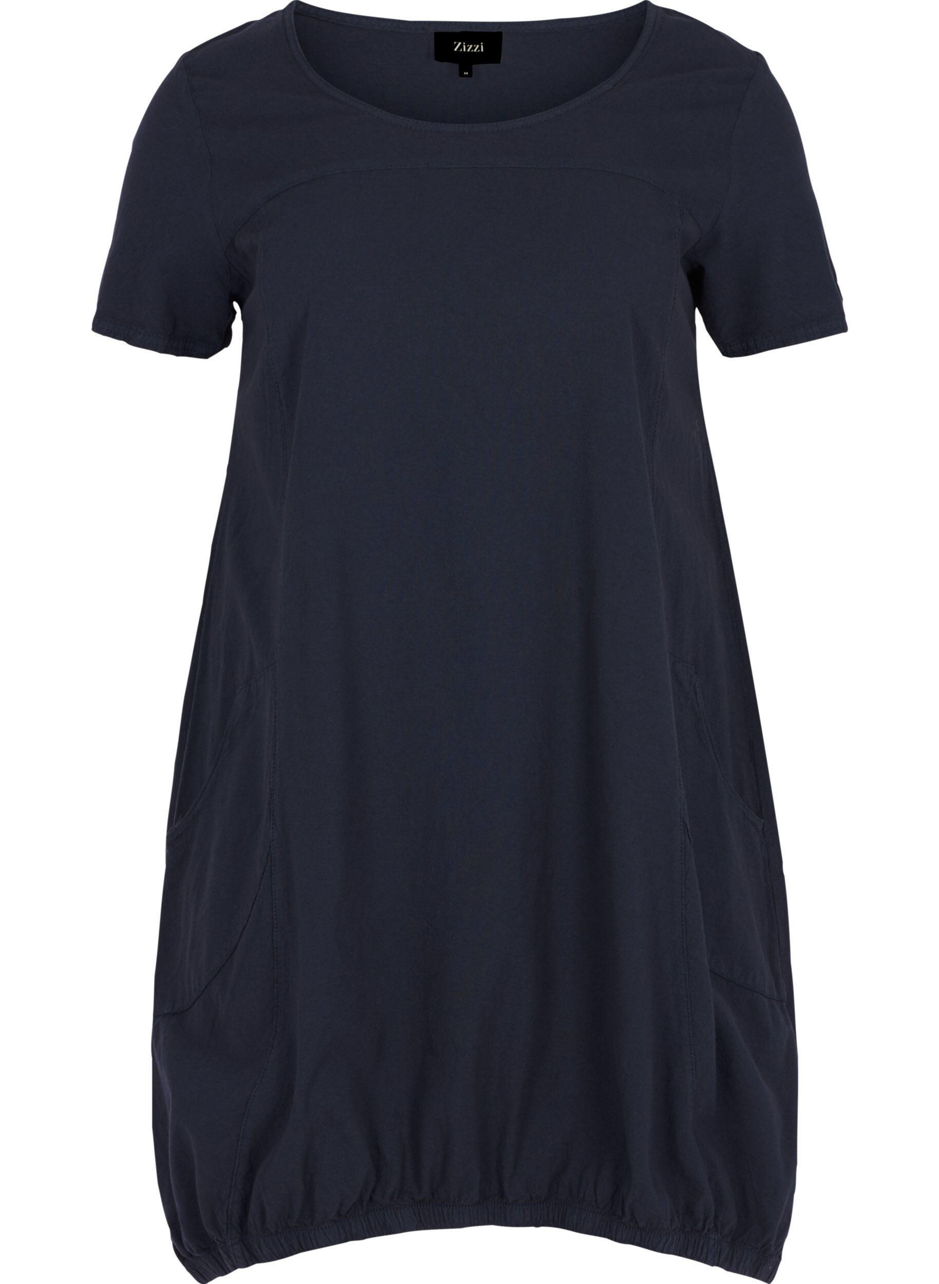 ZizziKatoenen jurk met korte mouwen, Blauw, Packshot image number 0