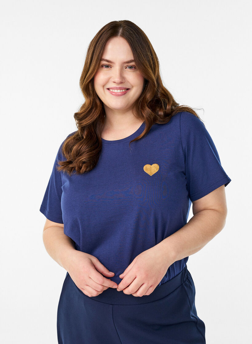 FLASH - T-shirt met print, Blauw, Model image number 0