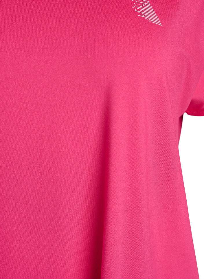 Sportief t-shirt met korte mouwen en v-hals, Roze, Packshot image number 2
