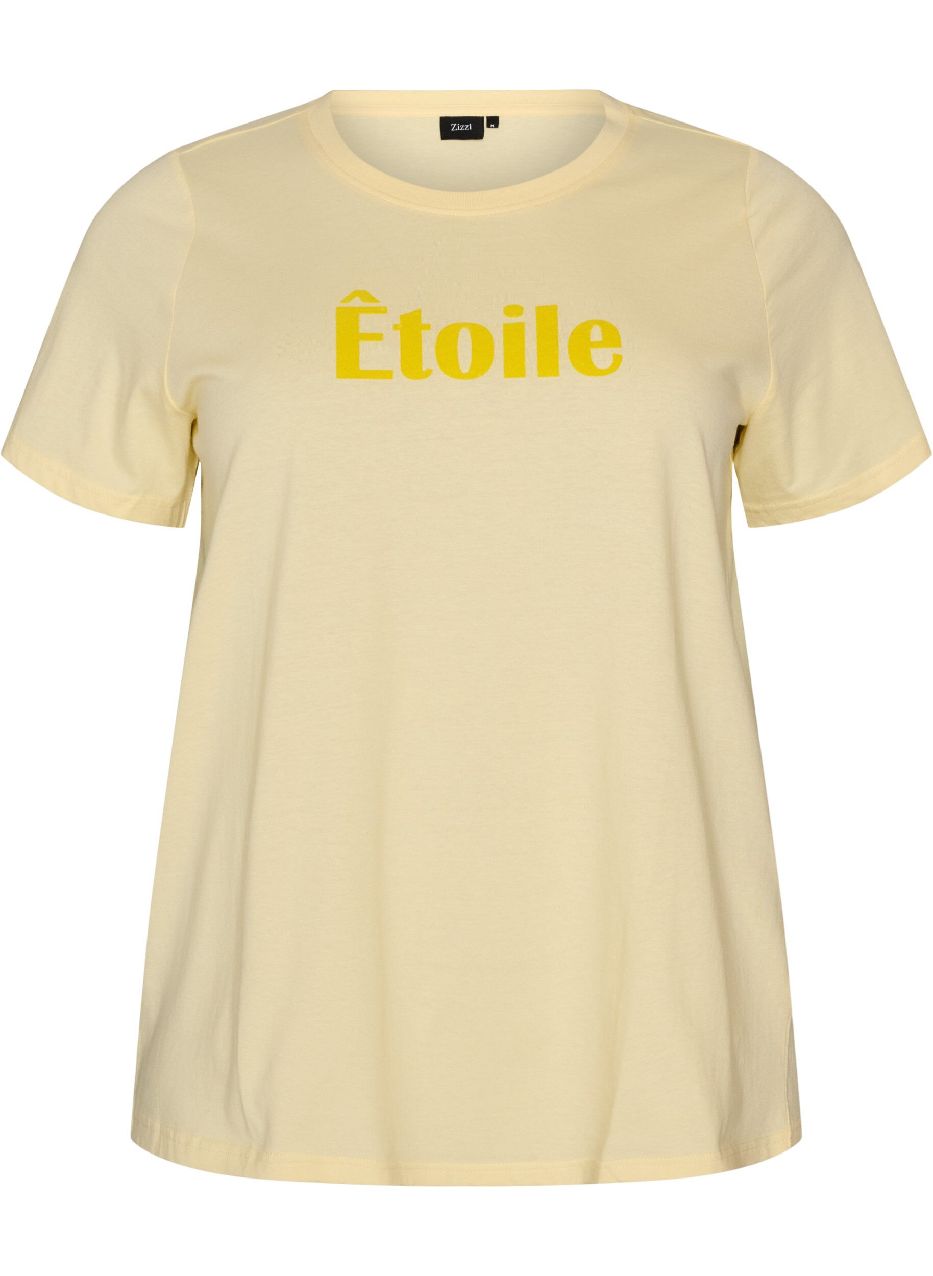 T-shirt van biologisch katoen met velourstekst