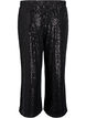 High-waist paillettenbroek met wijde pijpen, Zwart, Packshot image number 1