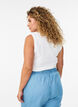 Rib top met vierkante halslijn, Wit, Model image number 2