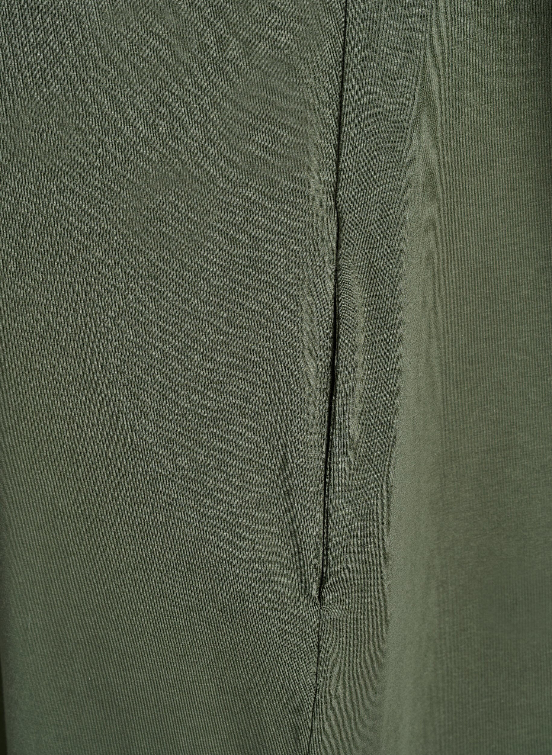 ZizziMidi T-shirt jurk met V-hals, Groen, Packshot image number 4