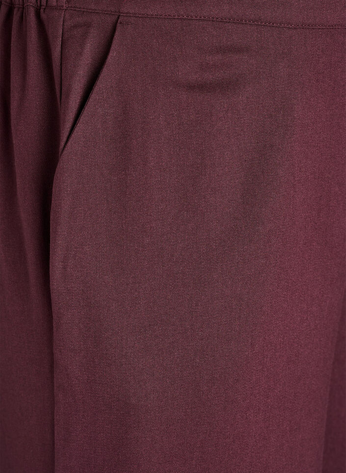 Wijde broek met een hoge taille, Donker Bordeaux, Packshot image number 2