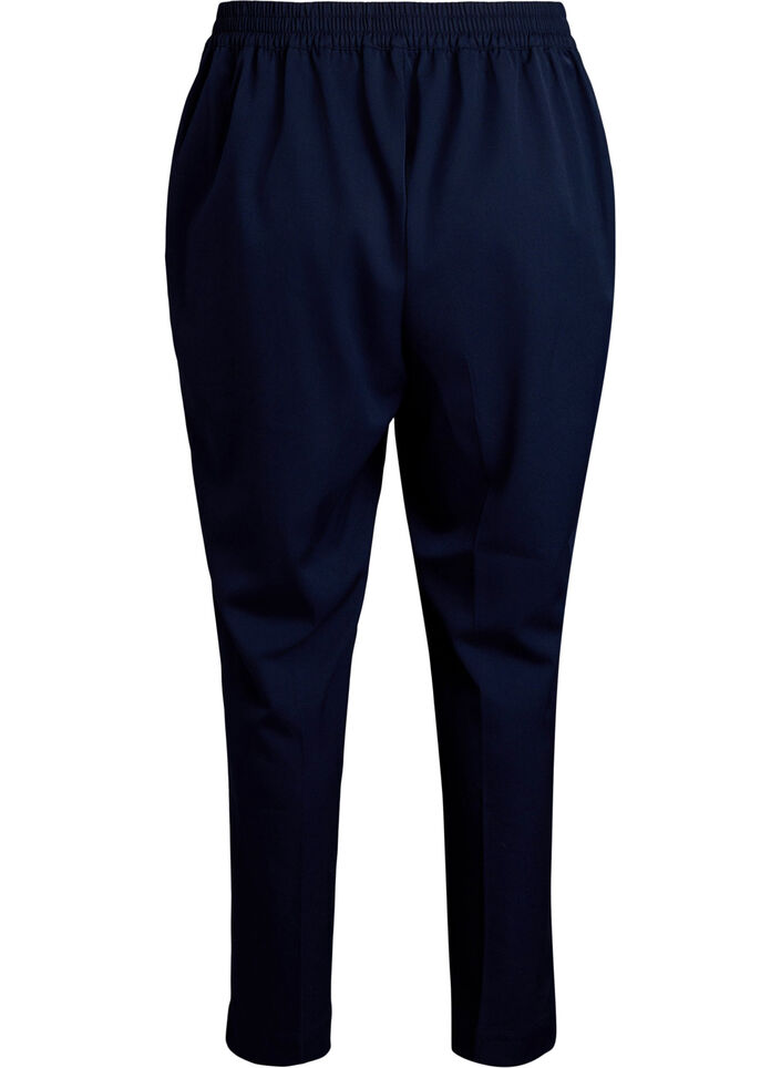 Losse broek met hoge taille, Blauw, Packshot image number 1