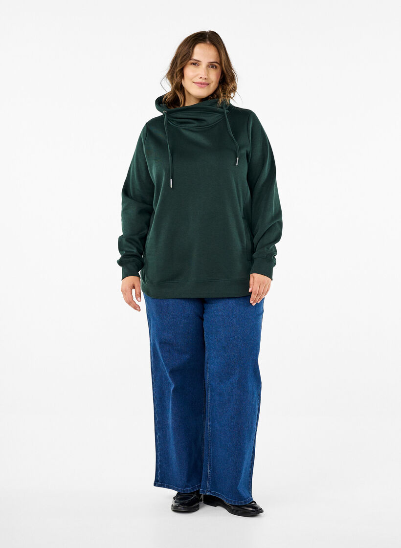 FLASH - Sweatshirt met hoge kraag, Scarab, Model image number 2