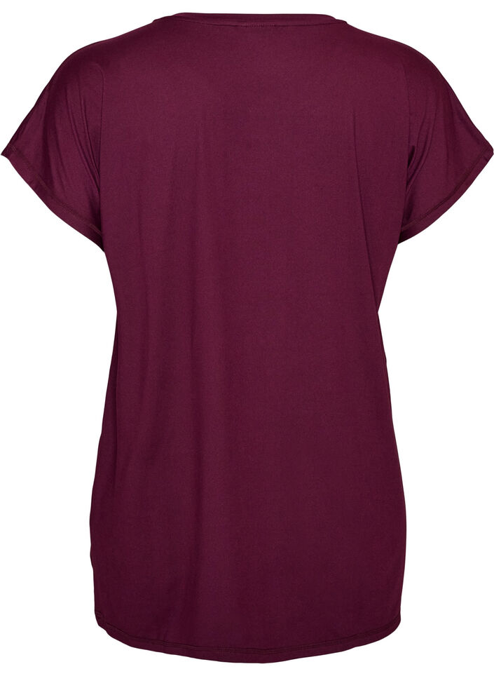 Lang trainings-T-shirt, Paars, Packshot image number 1