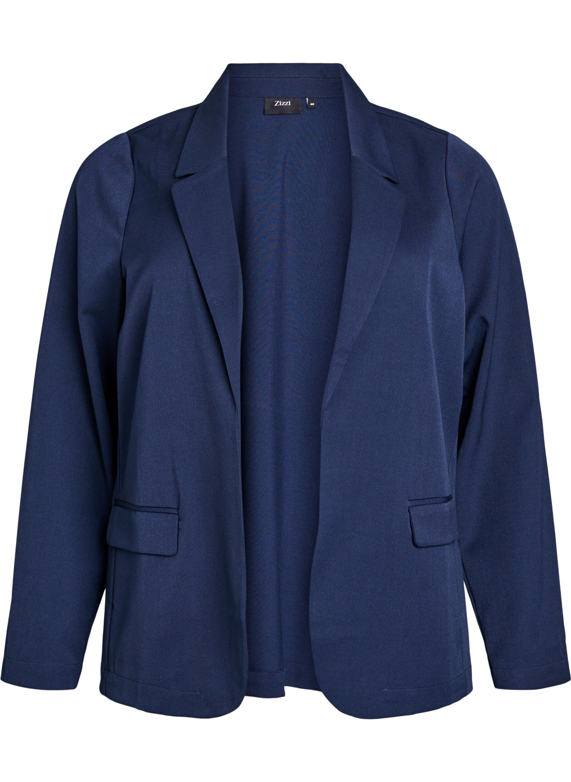 ZizziOpen blazer met zakken, Blauw, Packshot image number 0