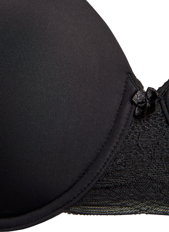 Voorgevormde T-shirt bh met gladde cups, Zwart, Packshot image number 2