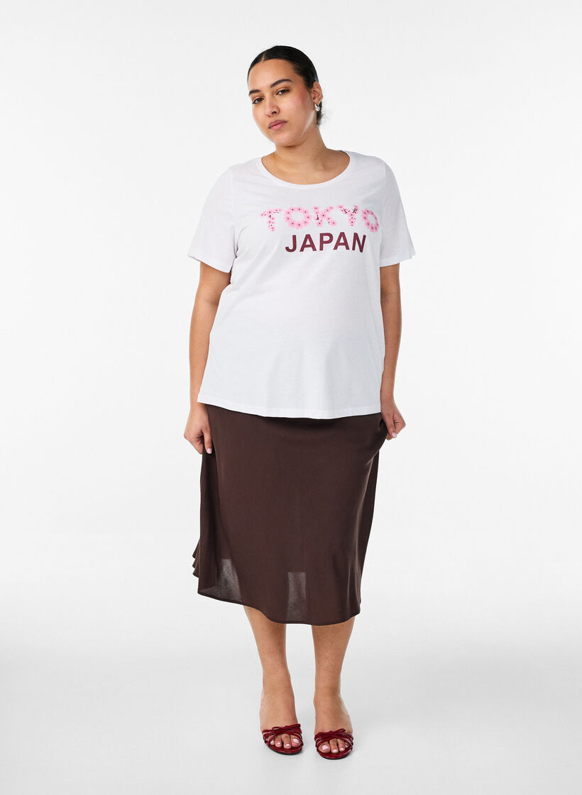 T-shirt met motief, Wit, Model image number 1