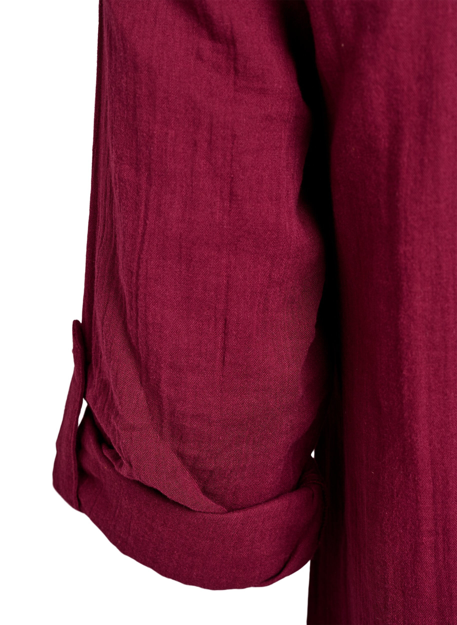 ZizziKatoenen mousseline tuniek met broderie anglaise, Donker Bordeaux, Packshot image number 3