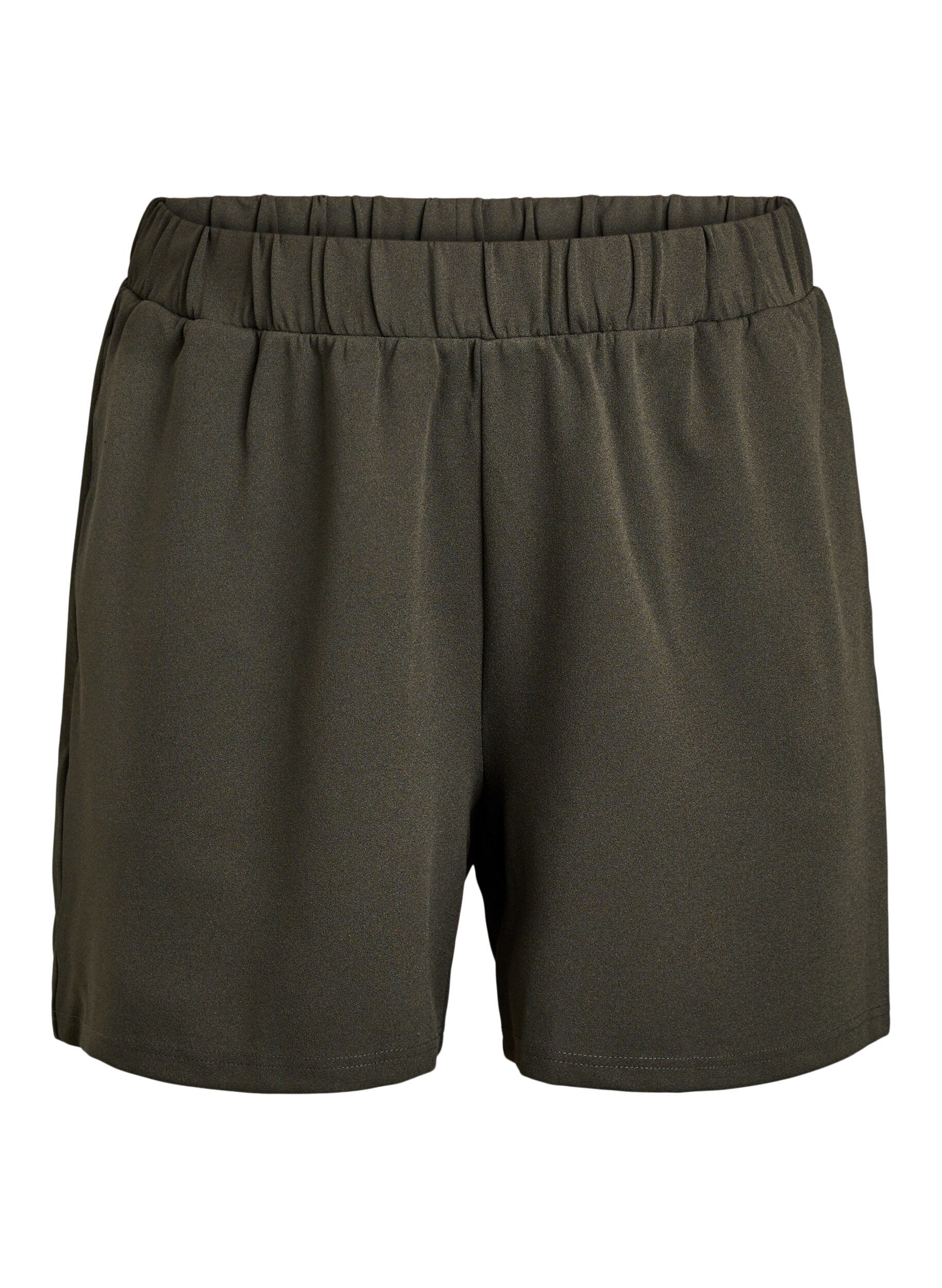 ZizziKorte broek met losse pasvorm en zakken, Groen, Packshot image number 0