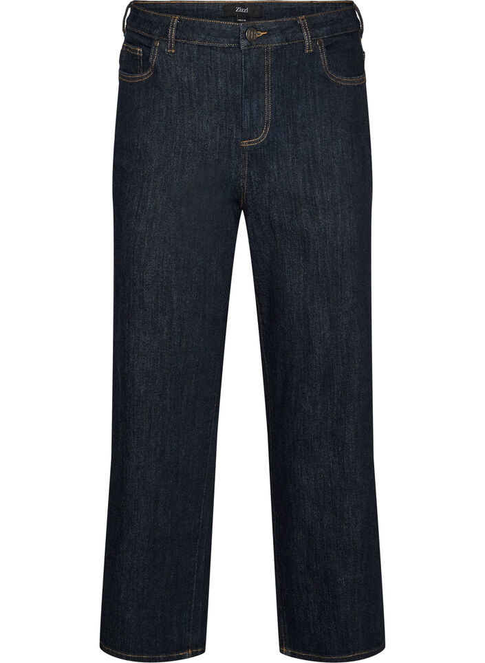 Straight-fit Kiana jeans met hoge taille, Blauw, Packshot image number 0