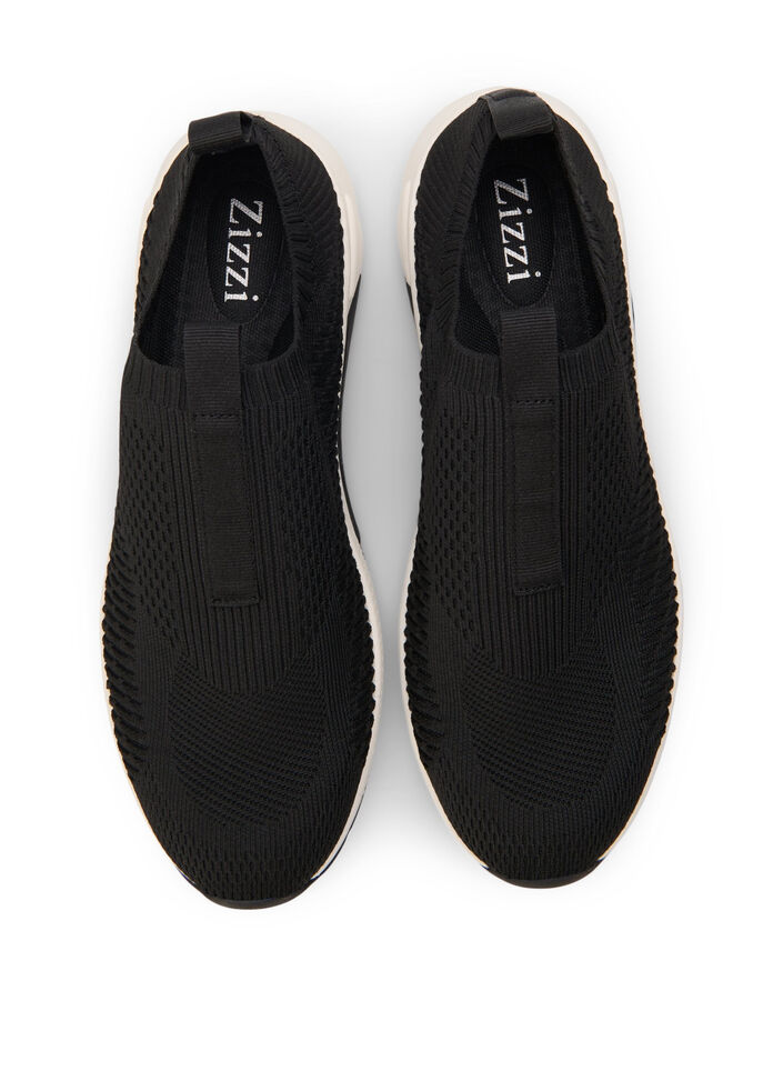 Slip-on sneaker met wijde pasvorm, Black, Packshot