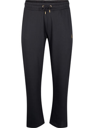 ZizziJoggingbroek met zakken en hoge taille, Zwart, Packshot image number 0