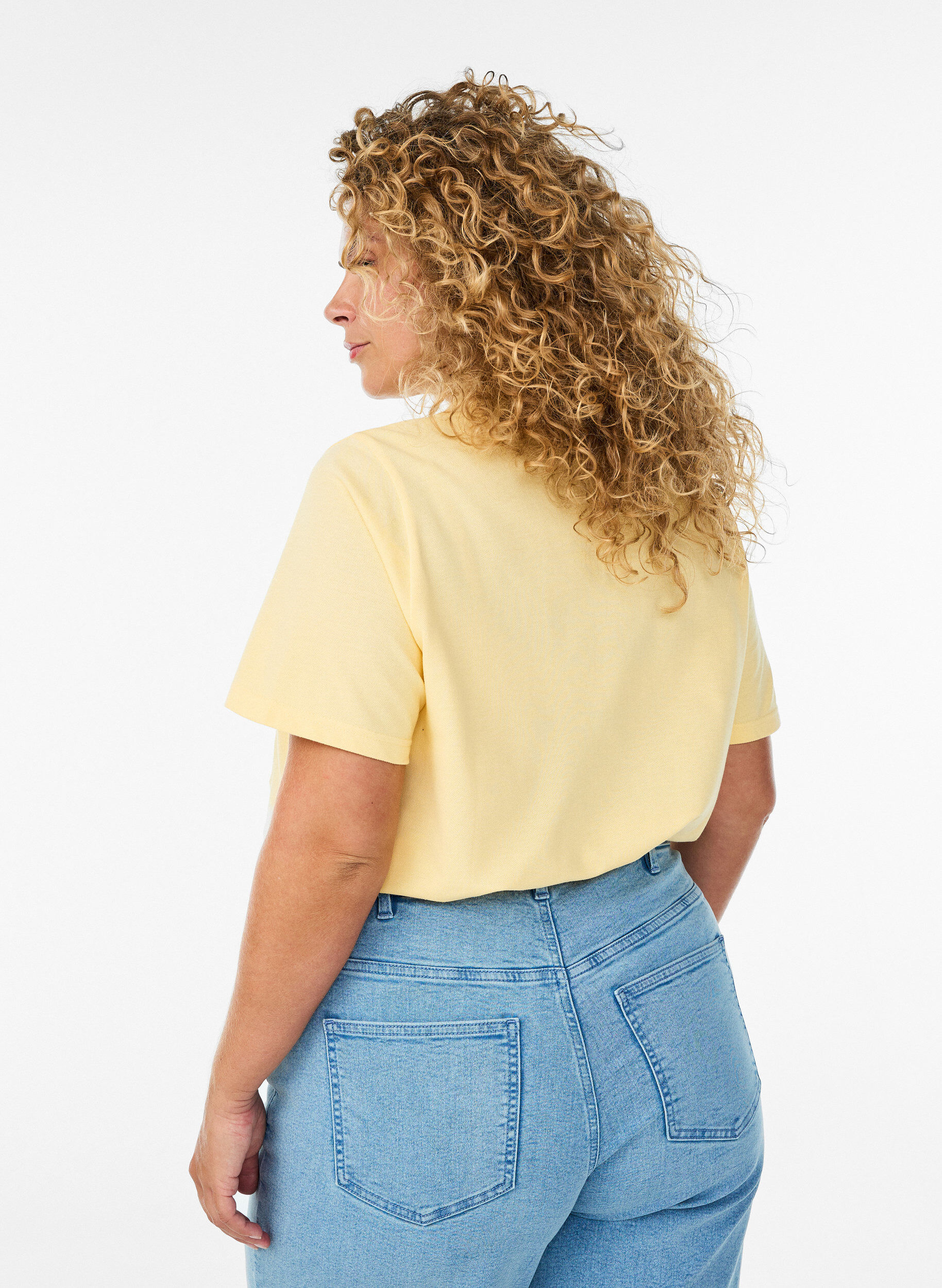 ZizziPolo met korte mouwen, Geel, Model image number 2