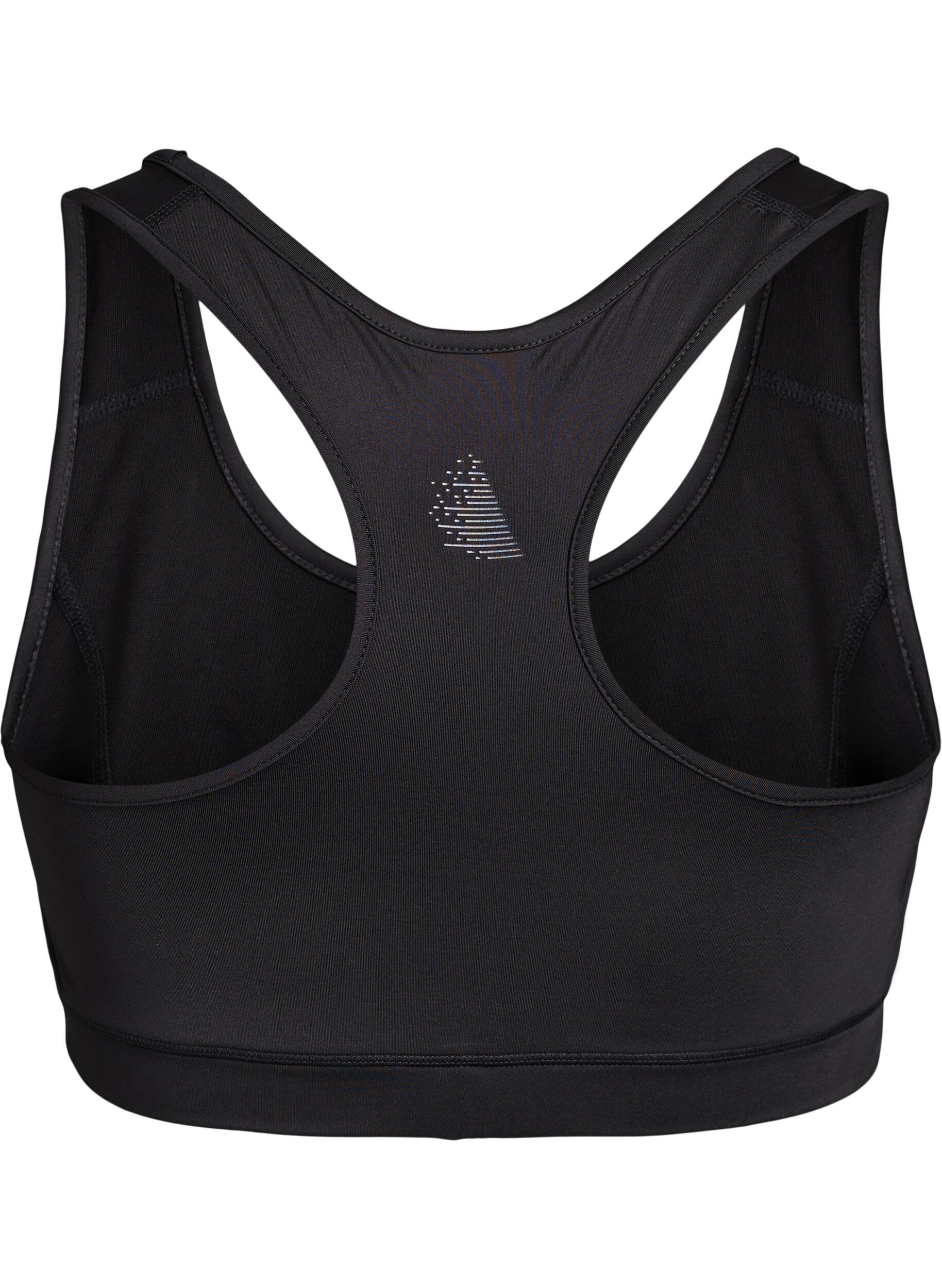 ZizziSport-bh met racerback, Zwart, Packshot image number 1