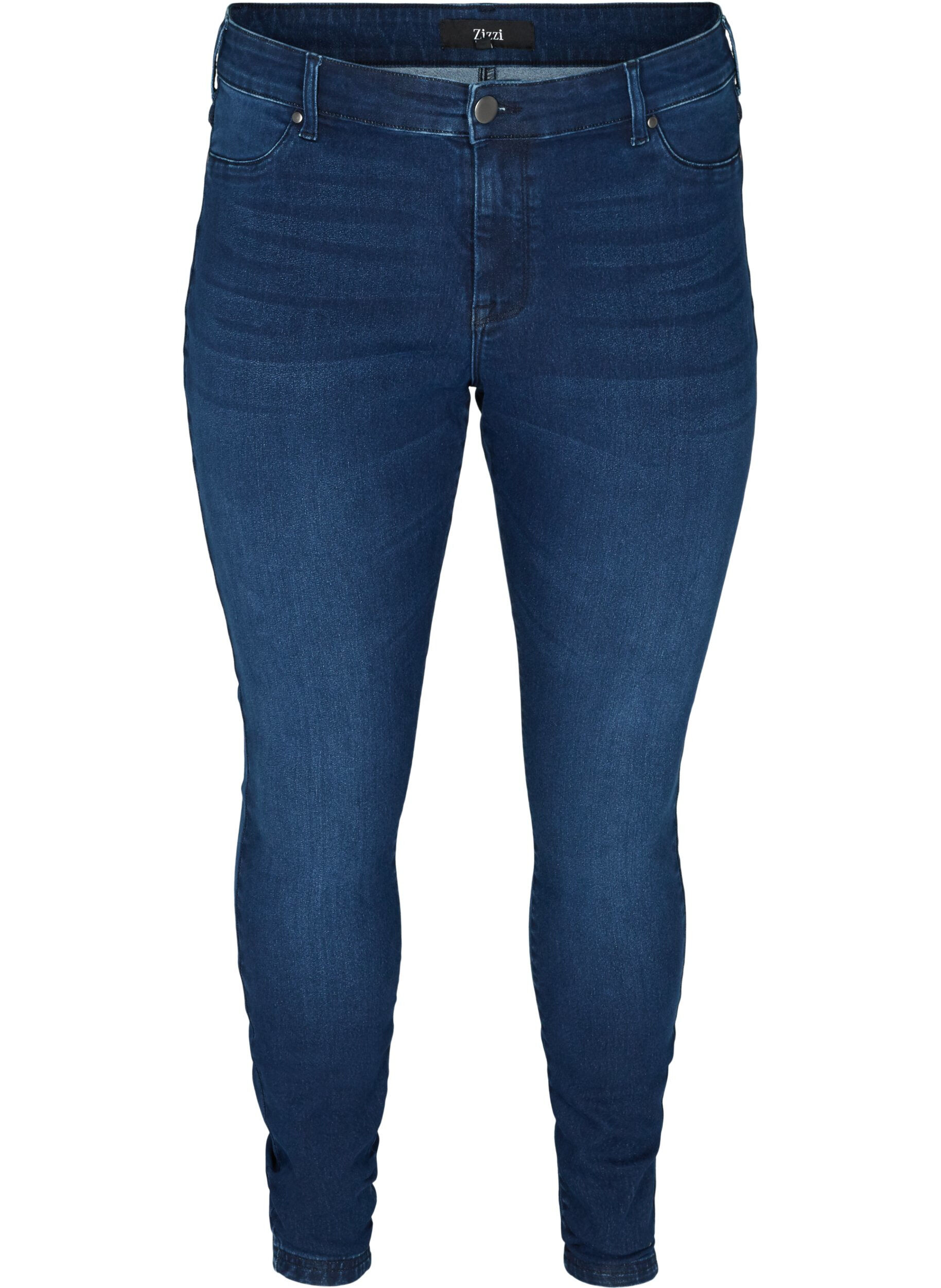 ZizziJeggings van katoenmix, Dark blue denim, Packshot image number 0