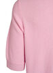 Gebreide blouse met korte mouwen, Roze, Packshot image number 3