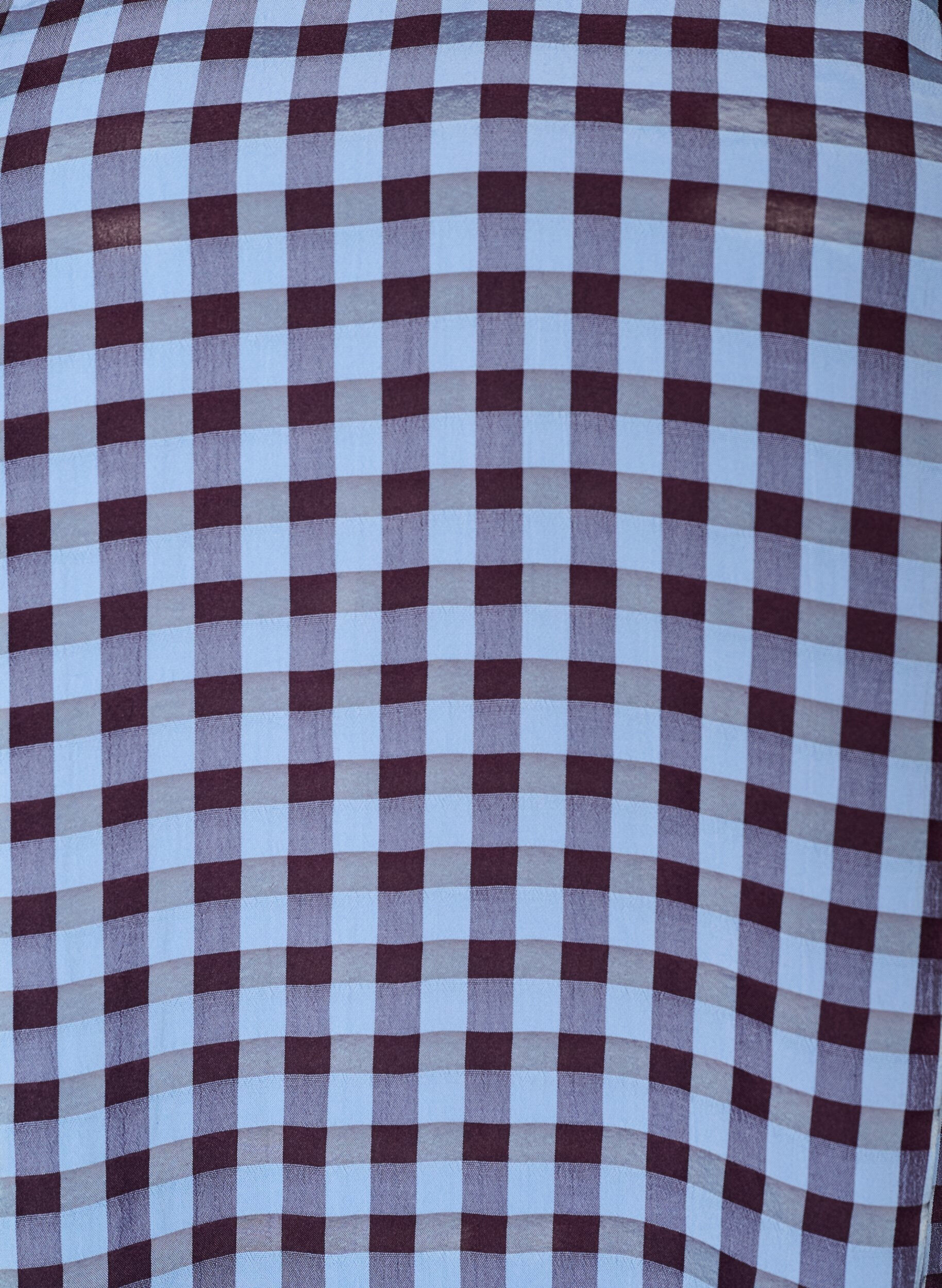 ZizziTunic met ginghamruit en ruchekraag, Blauw, Packshot image number 2