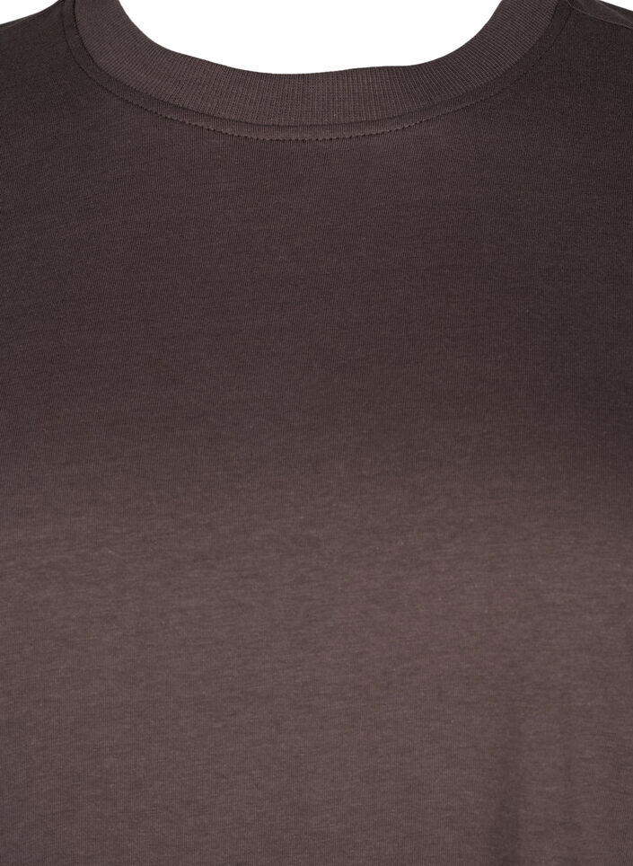 Basic katoenen T-shirt met ronde hals, Chocolate Martini, Packshot