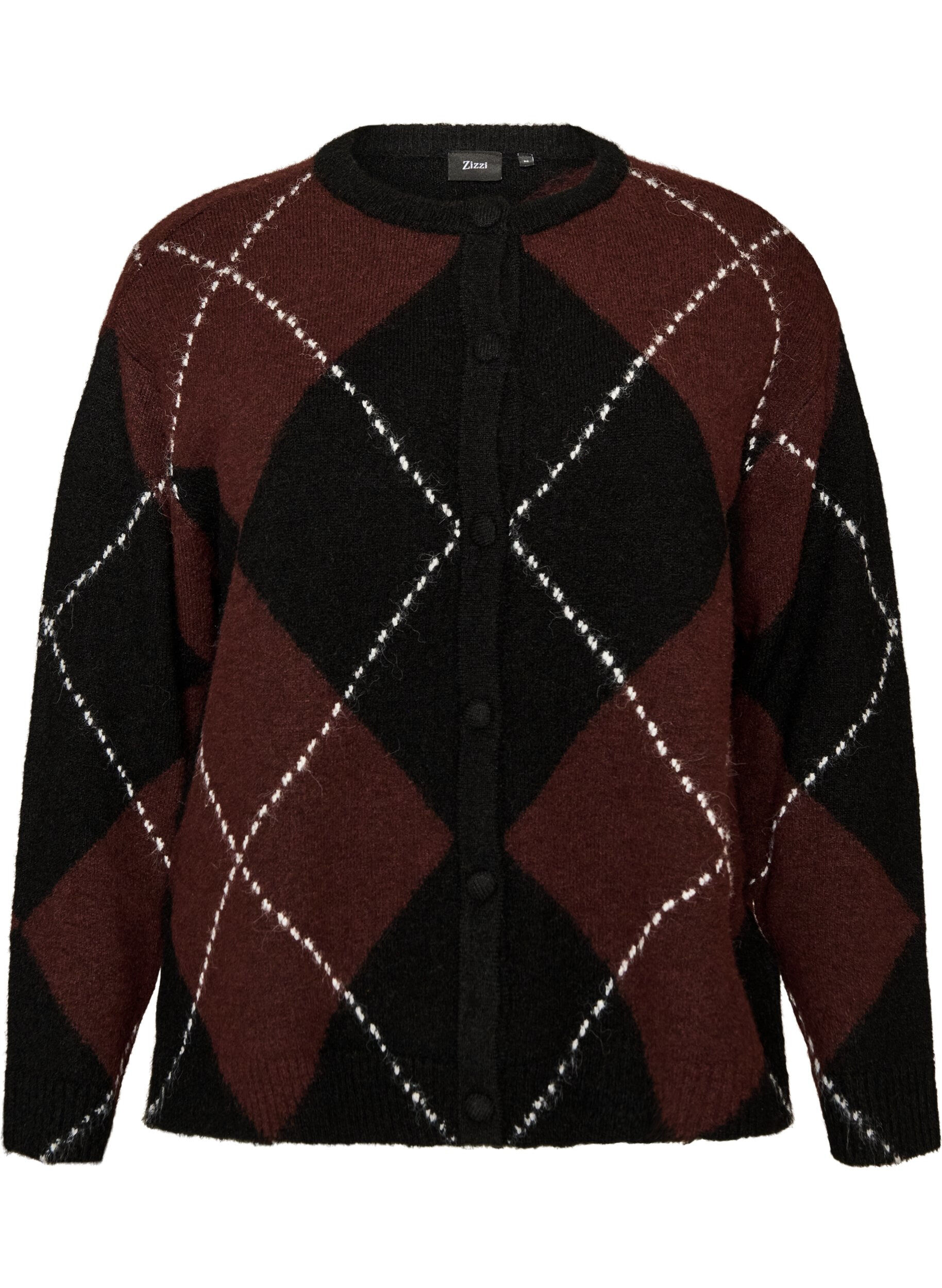 Vest met argylepatroon