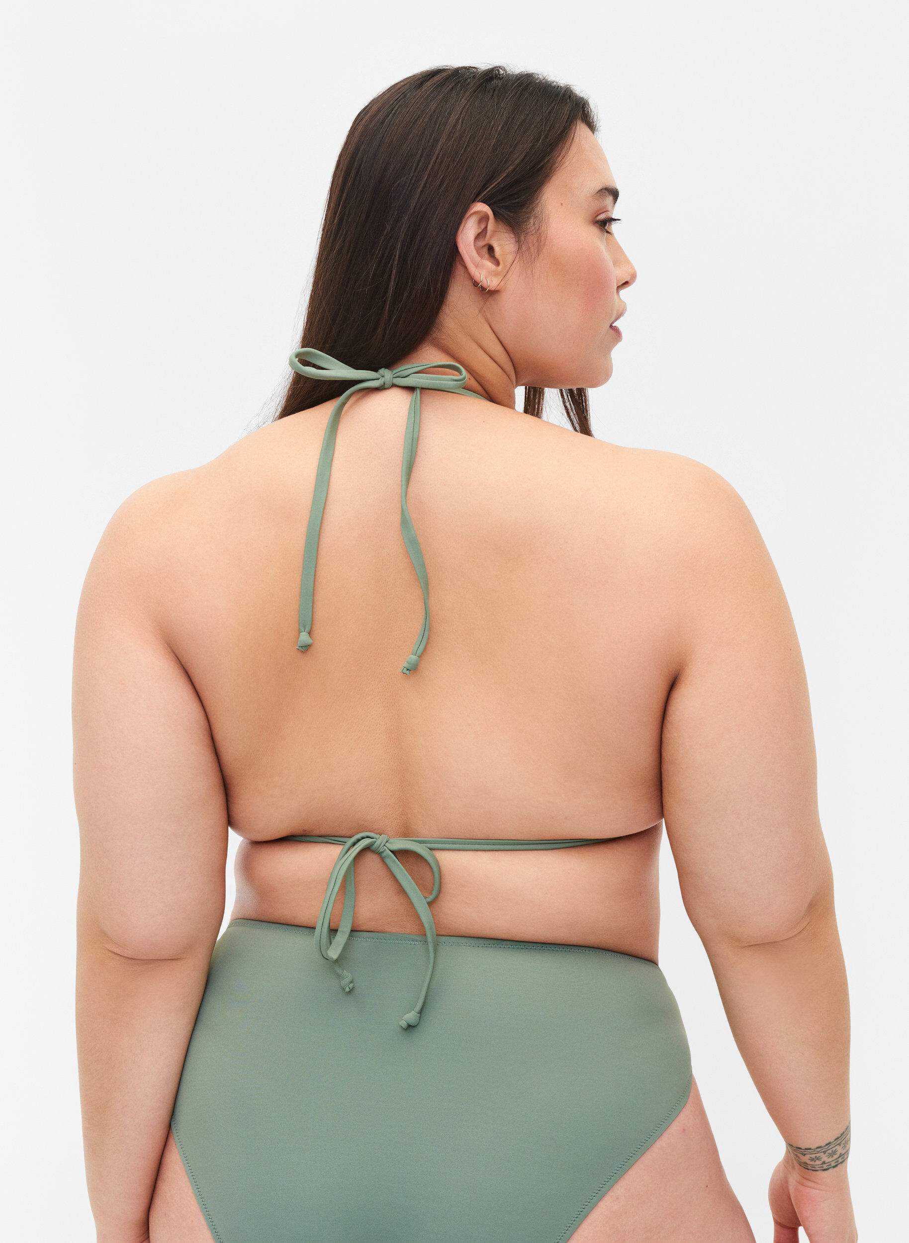 ZizziDriehoeksbikini beha, Groen, Model image number 1