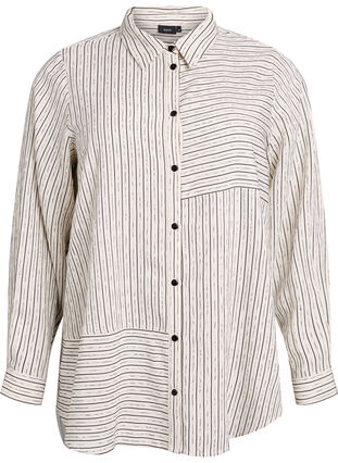 ZizziShirt met gestreept patroon, White Stripe, Packshot image number 0