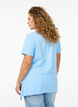 T-shirt met ronde hals en A-lijn vorm, Blauw, Model image number 2