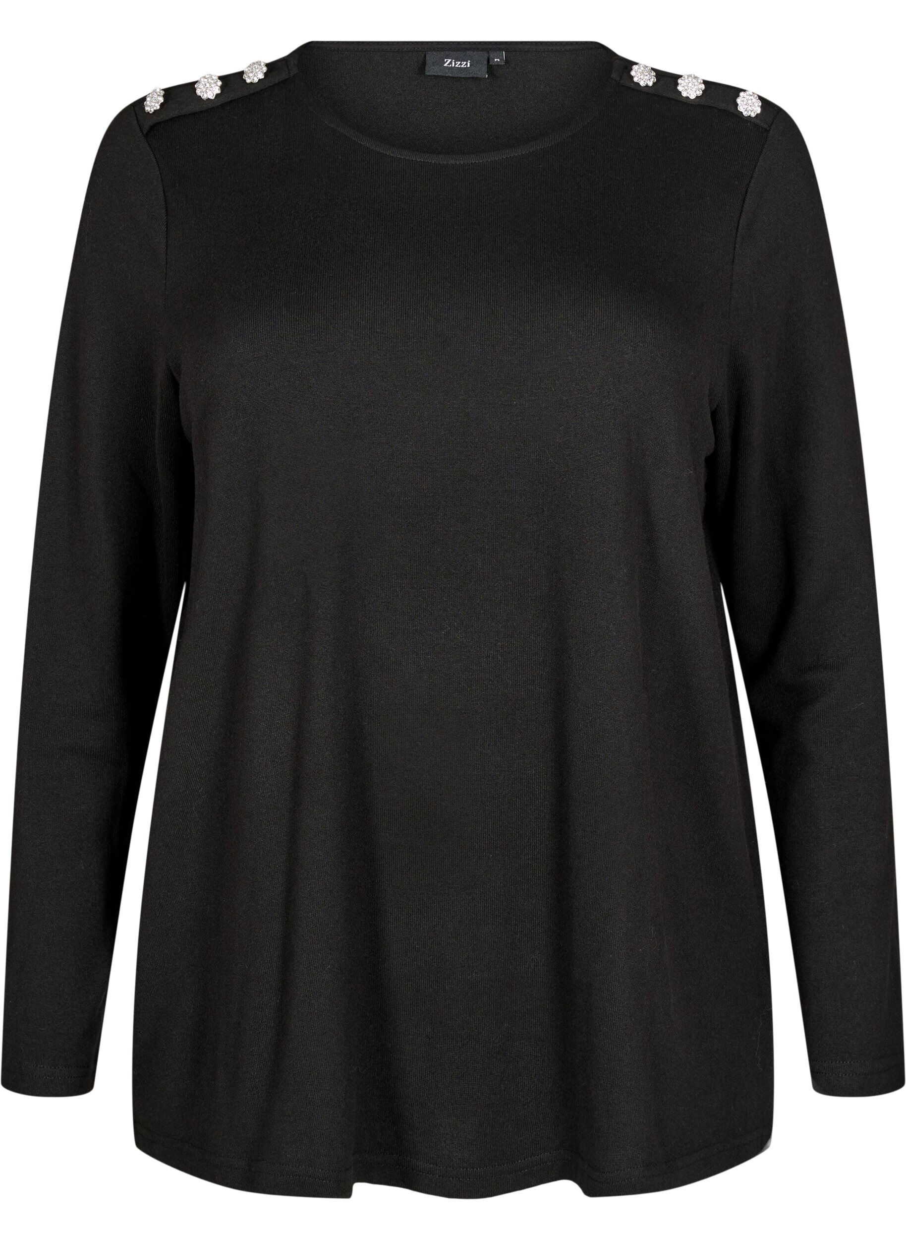 Blouse met decoratieve knopen