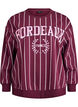 Sweatshirt met strepen en tekstprint, Rood, Packshot image number 0