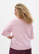 Los gebreide shirt met korte mouwen, Roze, Model image number 2