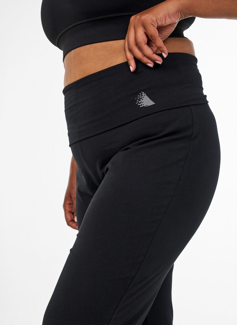 Sportbroek in katoen, Zwart, Model image number 4