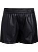 Losse imitatieleer shorts met elastische tailleband, Zwart, Packshot image number 0